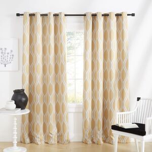 Exclusive Home Alfie Room Darkening Blackout Grommet Top Curtain Panel Pair